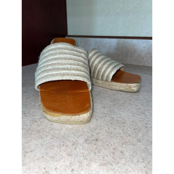 Andre Assous Espadrille Slide Sandals With Braided Jute & Leather Insoles 8 - Picture 8 of 8